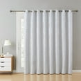 thumbnail image 3 of THD Sophia Taupe Damask Grommet Blackout Sliding Glass Door Curtain, 100 x 84 in, 3 of 30