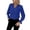Blue, variant on TKLPEHG Womens Blouse V-Neck Elegant Shirt Fashion Fall Tops Long Sleeve T Shirt Solid Color Casual Comfy Loose Lightweight Blouses Pullover (Black,L)