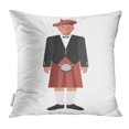 thumbnail image 1 of RYLABLUE Housse de Coussin Écossais Plat en Jupe Kilt Rouge et Veste Noire Béret Adulte, 1 of 1