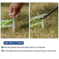 thumbnail image 4 of Uxcell 14.5cm/5.7 Inch T Shape Spiral Plastic Camping Tent Stakes Green 5 Pack, 4 of 4