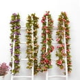 thumbnail image 1 of opvise 220cm Fake Flower Vines Not Wither Decorative Artificial Rose Flowers Vine DIY Wedding Garland Accessories for Daily Life Pink, 1 of 7