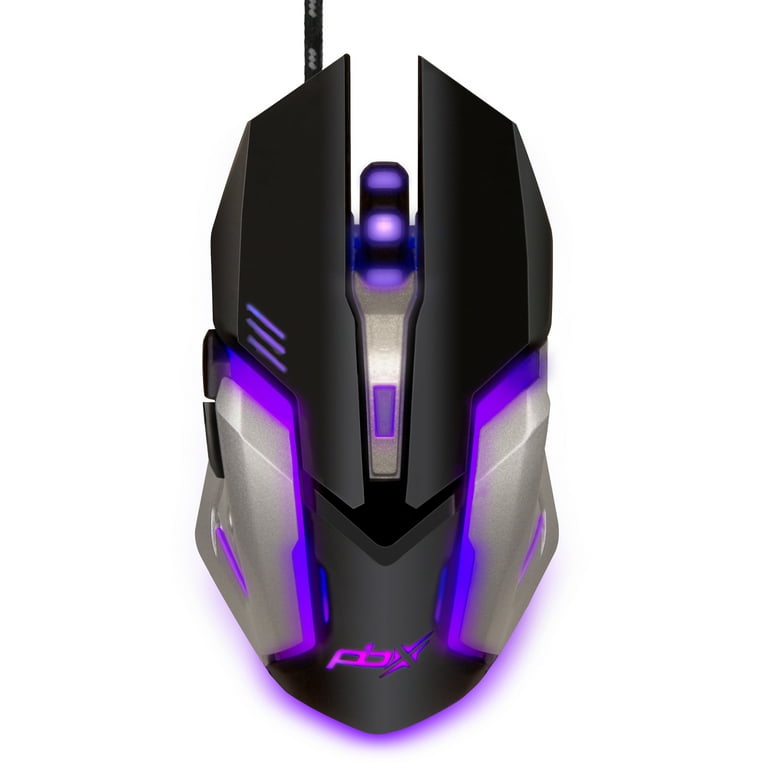 PBX Gladiator Wired Gaming Mouse - High-Precision 6D Computer Gaming Mouse - Mouse with Adjustable DPI Settings - Corded PC Gaming Accessories Gamers 6' Cable, 4 LED Colored Backlight - Walmart.com