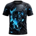thumbnail image 3 of IWRICH Graphic T-Shirts for Men Novelty 3D Print Skeleton Tee Shirts Summer Short Sleeve Tee Top Sky Blue M, 3 of 5