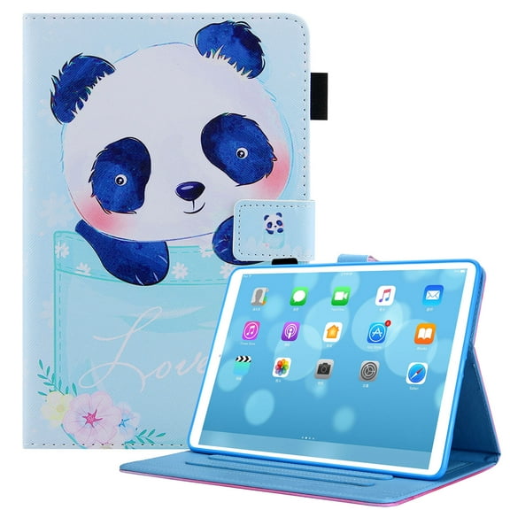 iPad Mini 6 2021 Case 8.3", iPad Mini 6th Gen Cover 2021, Allytech Cartoon Cute PU Leather Soft Rubber Shockproof Multi-Angle Viewing Kickstand Card/Pen Holder Smart Case, Samll Panda