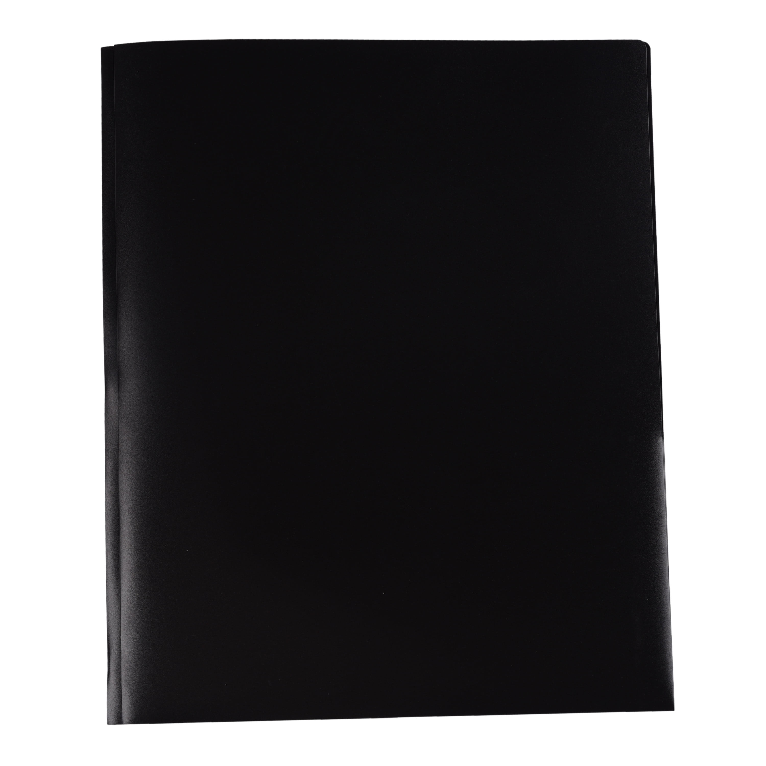 Pen + Gear 2 POCKET POLY FOLDER WITH PRONG 9.4X11.4 BLACK