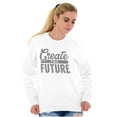 thumbnail image 4 of Create Future Inspiration Cute Gym Women Crewneck Sweatshirt Brisco Brands L, 4 of 6
