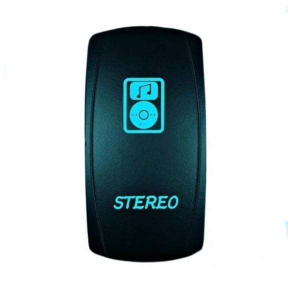 STV Motorsports Blue LED Laser Rocker Switch STEREO