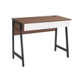 thumbnail image 3 of Mainstays 2 Drawers Computer Desk with USB Charger for Teen Adult, 39.4' Study Writing Table, Walnut Canyon Finish., 3 of 5