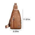 thumbnail image 3 of CQCYD under $5 Anti Theft Crossbody Bags For Women Sling Bag For Men Women Shoulder Backpack Chest Bags Crossbody Daypack With Earphone Hole For Hiking Camping Outdoor Trip, 3 of 5