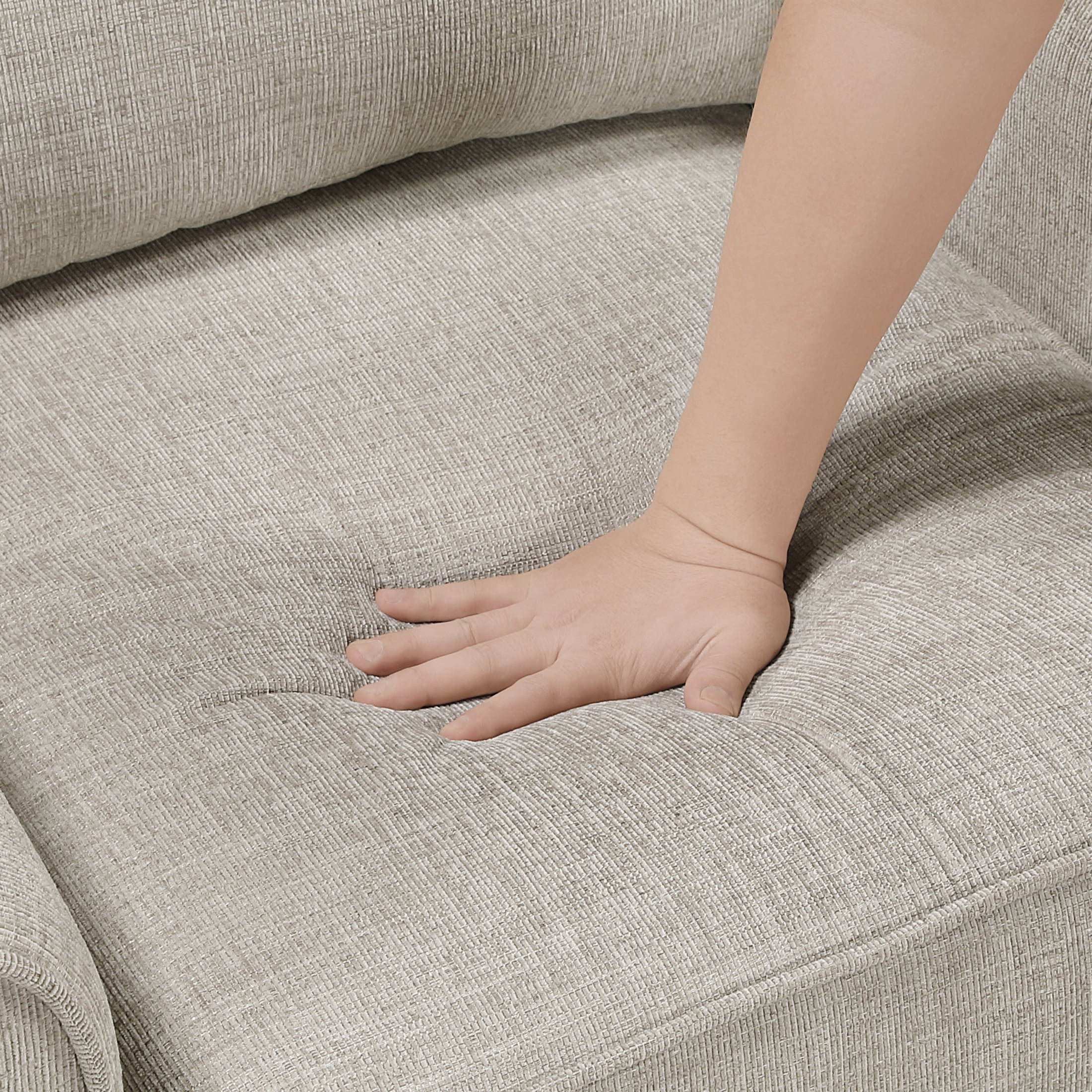 OakvillePark Harpshire Chenille Arm Chair, Taupe