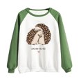 thumbnail image 4 of Blusa suelta con estampado de cuello redondo y mangas raglán informales para mujer a la moda Fridja  ghj987+665, 4 of 5