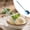 Blue, variant on Shiogb Household Soup Spoon, Eating Spoon, Long Handled Dessert Spoon, Stainless Steel Tablespoon, Dining Tableware, Blue