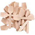 thumbnail image 1 of Gmark 4" Mini Wooden Sampling Spoons, Pack of 100, Square End, Disposable, Biodegradable Compostable Birchwood, 1 of 8