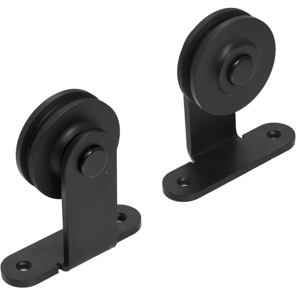 CCJH Sliding Barn Door Hardware Hangers Rollers Only 2pcs, NO Track Compatible with All Barn Door (T Shape Hanger)