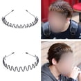 thumbnail image 4 of 6 diademas negras para el pelo para hombre, decorativas, antideslizantes, sencillas y ligeras, de metal, con 6 estilos, 4 of 7