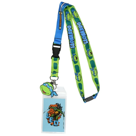 Teenage Mutant Ninja Turtles Character Design ID Badge Holder Lanyard With 2" Rubber Charm