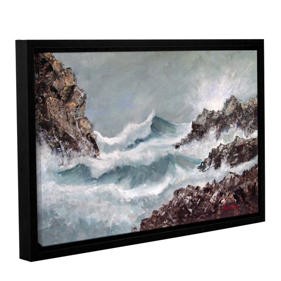 Seascape Gallery Wrapped Floater-framed Canvas by Marina Petro