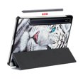 thumbnail image 7 of TOP SHE Case for 2021 Samsung Galaxy Tab S7 FE (12.4", Model SM-T730), Tab S7 Plus 12.4-inch Case (SM-T970) - Slim Thin Lightweight Case Smart Trifold Flip Cute Synthetic Leather Cover (White Tiger), 7 of 7