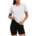 thumbnail image 7 of ZGRBOU Soft Workout Tops for Women UPF 50+ Sun Protection Athletic Shirts Short Sleeve Curved Hem Basic Running Tee Shirts, 7 of 7