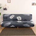 thumbnail image 4 of 2024 Folding Sofa Bed Cover Solid Color Futon Armless Slipcover Polyester Elastic Fabric All-Inclusive Cover, 4 of 9