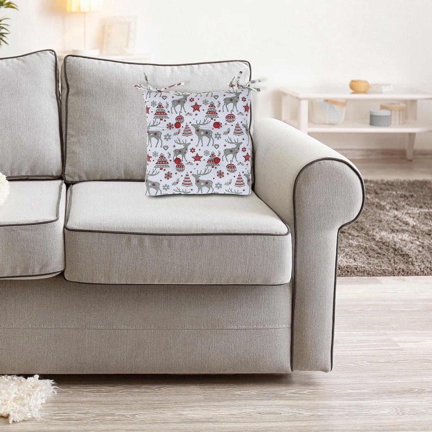 Coussin De Chaise 18" X 18" Renne - Ensemble De 2
