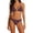 Brown, variant on Women's Polka Dot Print 2-Piece Bikini Halter String Tie Split Swimsuit Casual Swimwear for Beach Vacation Black S(S)