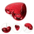thumbnail image 3 of Shisuyan Boule Disco Suspendue en Forme de Cœur Verre Rouge 1Pcs 6.3X6.1X2.0In, 3 of 9