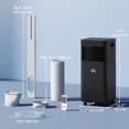 thumbnail image 3 of HOMCOM 10,000 BTU Air Conditioner, Quiet AC Unit with Remote Control, Black, 3 of 10