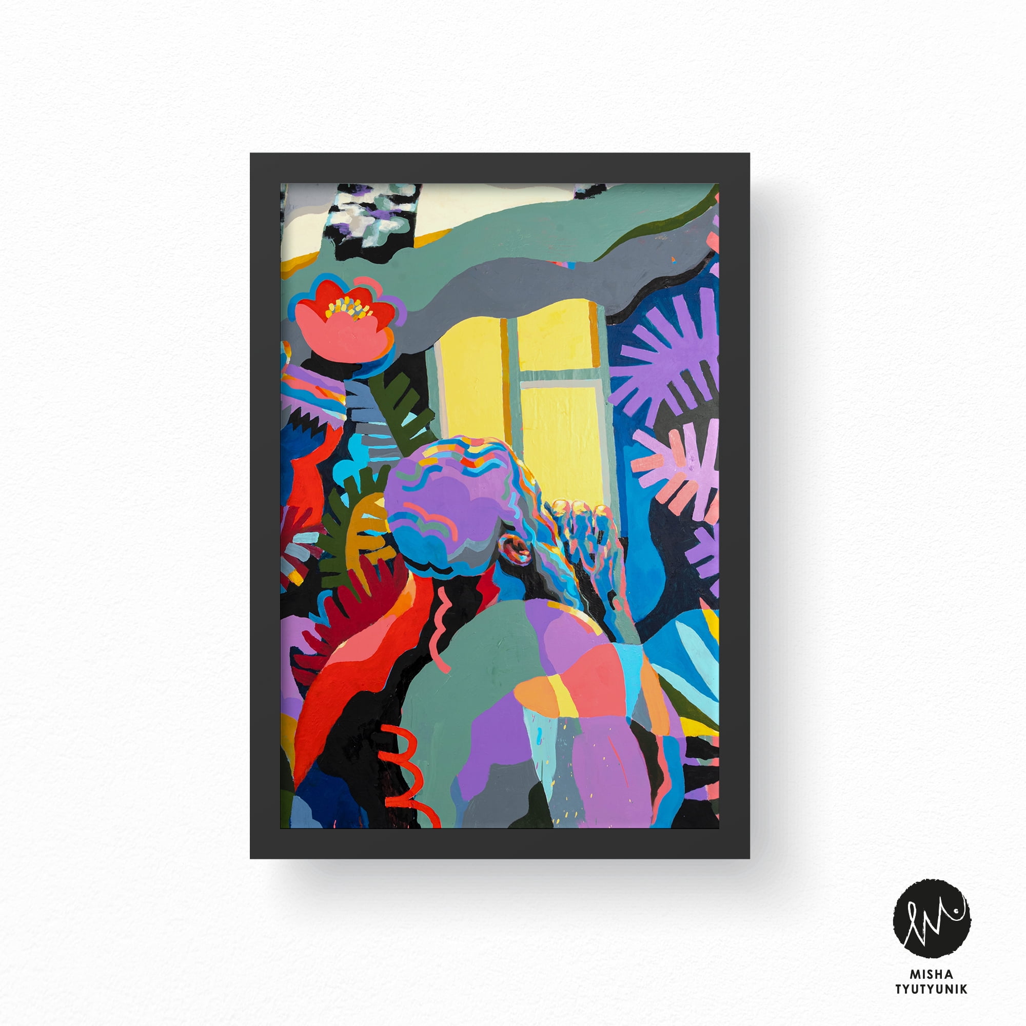 Well Woven x Misha Tyutyunik The Sunday Jungle Collection Home Modern Abstract Multi 2' x 3' Area Rug
