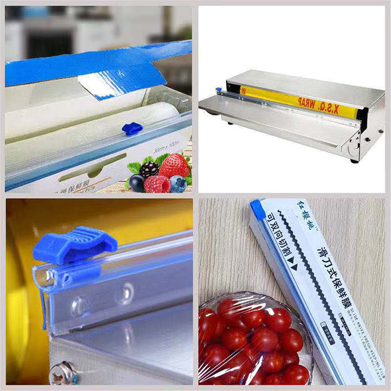 1pc Home Plastic Wrap Dispensers and Foil Film Cutter Food Cling Film