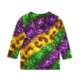 thumbnail image 4 of Blouse for Women with 3/4 Sleeve and V-Neck Design, Solid Color Polyester Casual Top, Lightweight Soft Fabric, Regular Length, for Spring or Casual Wear, 4 of 9