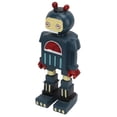 thumbnail image 4 of Robot Retro azul, figura de Robot antienvejecimiento clásica, elaborada a mano, colores brillantes, modelo de Robot para gabinete de vino de oficina, 4 of 5