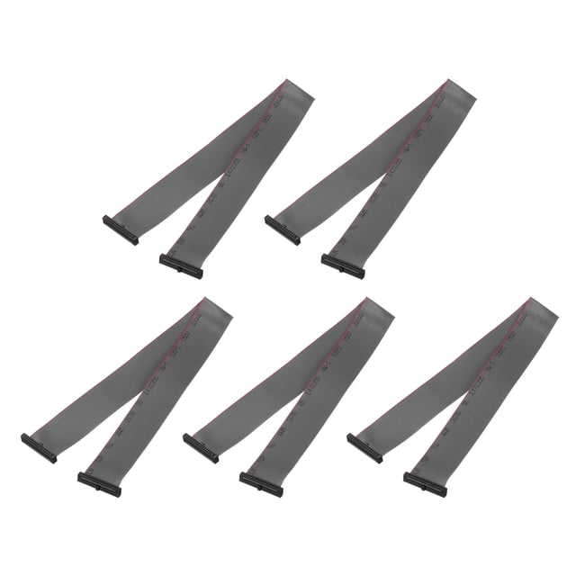 Uxcell 5 Pcs Flat Ribbon Cable, 1.27mm Pitch 21mm Width 30cm Long 34 Pin FC to FC Flat Ribbon Connector for PC, LED Displays