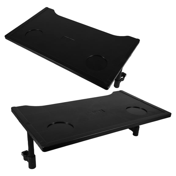 Pretyzoom 2Set Rear Seat Cup Holder for Car Black ABS Adjustable Height Tray for Adults