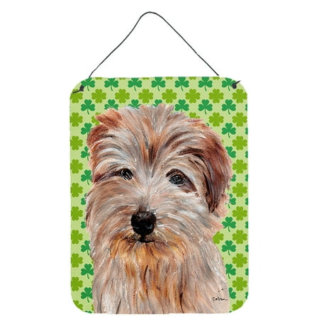 Norfolk Terrier Lucky Shamrock St. Patricks Day Wall or Door Hanging Prints
