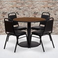 thumbnail image 2 of Bowery Hill Ensemble de Table Ronde 5 Pcs en Noyer et Noir, 2 of 2