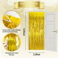 thumbnail image 7 of 3 Pack 3.3 x 9.8 ft Gold Foil Fringe Glitter Curtains Party Decorations, Tinsel Backdrop for Parties, Door Streamers for Birthday, Photo Booth Backdrops, Party Decor, 7 of 7