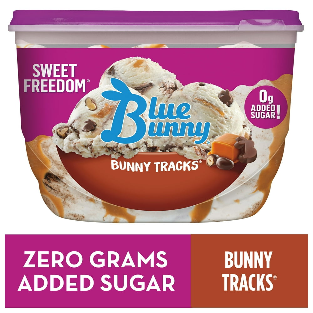 Blue Bunny Sweet Freedom Bunny Tracks Light Ice Cream, 46 fl oz