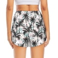 thumbnail image 4 of Goofa Hawaii Palms Printed Women 2 in 1 Running Shorts,Quick Dry Athletic Workout Shorts,High Waisted Athletic Shorts with Liner Pockets-, 4 of 9