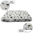 thumbnail image 3 of Tropical Pet Bed, Exotic Toucan Birds Pattern Horizontal Stripes Background Summer Season, Resistant Pad for Dogs and Cats Cushion with Removable Cover, 24" x 39", Peach Black Orange, by Ambesonne, 3 of 4