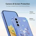 thumbnail image 6 of Compatible with Samsung Galaxy S25 FE Case Clear with Flower Design, Cute Soft Silicone TPU Floral Aesthetic Women Girls Transparent Protective Shockproof Anti-Scratch Anti-Yellow Phone Cover, A, 6 of 10
