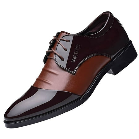 XDDST Office Shoes for Men Shoes Shoes Suit Fashion Male Shoes Casual Pointed Men Leather Business Toe Men s Leather Shoes