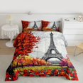 thumbnail image 2 of Homewish Fashion Eiffel Tower Bedding Comforter Set, Oil Printing Twin Comforter Sets, Romantic Valentines Day Reversible Bedding Set, Ultra Soft Bedroom Decor, 2 Pieces, 2 of 8