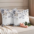 thumbnail image 3 of Outdoor Waterproof Pillow Covers Pastoral Blue Brown Botanical Decorative Throw Pillow Protectors,Pillowcase Cushion Cases for Patio Sofa Garden Couch,18x18in,Pack of 2, 3 of 14