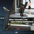 thumbnail image 7 of SWERTOY 2.5HP Folding Treadmill With Desk for Home - Slim Compact Running Machine Portable Electric Treadmill Foldable Treadmill Workout Exercise for Small Apartment Home Gym Fitness Jogging Walking, 7 of 7