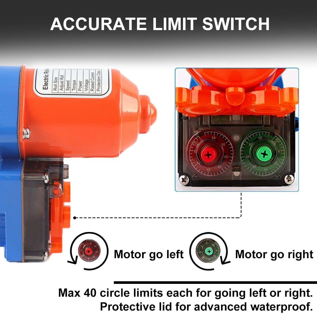 Buy UYGALAXY Greenhouse Roll Up Motors with Limit Switch (2 Packs