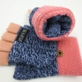 thumbnail image 5 of Dress Choice Cartoon Convertible Flip Top Gloves Winter Knit Fingerless Soft Warm Gloves for Women Girls, 5 of 8