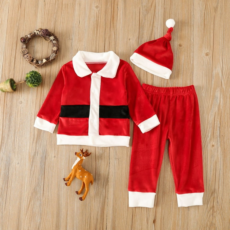 Santa Boy Costume Kids Red White Santa Boy Costume Kids Red White