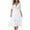 White, variant on Pntutb Best Womens Sexy Solid Dresses Hollow Chiffon Short Sleeve V Neck Long Dress