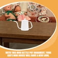 thumbnail image 3 of Phenofice Mini Coffee Maker Simulated Coffee Pot Metal White 1Pcs Pot Shaped Mini Furniture, 3 of 7